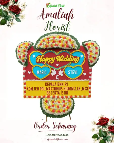 Papan Bunga Pernikahan Sri Gedung Mulya